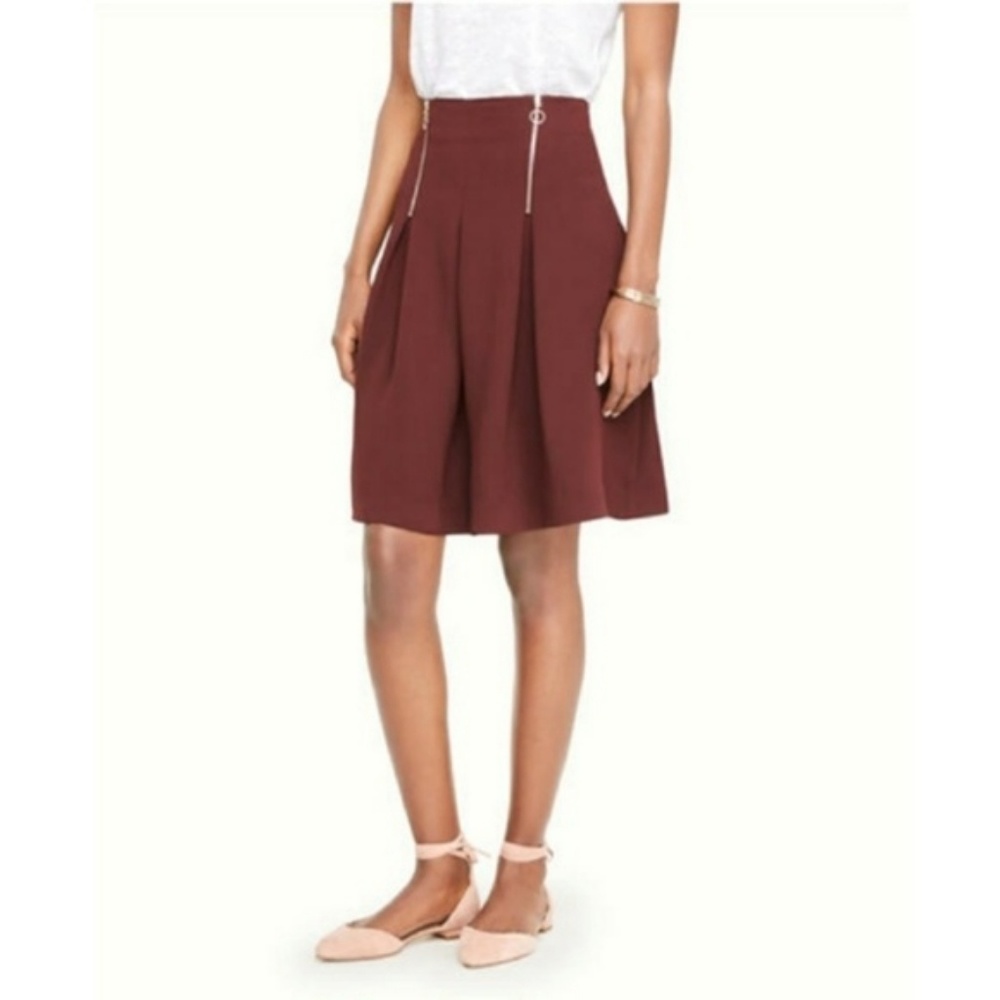 Ann Taylor Front Zipper Detailed Skirt